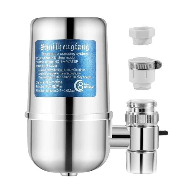 Faucet Water Filter with 8-layer Cartridge Water Purifier