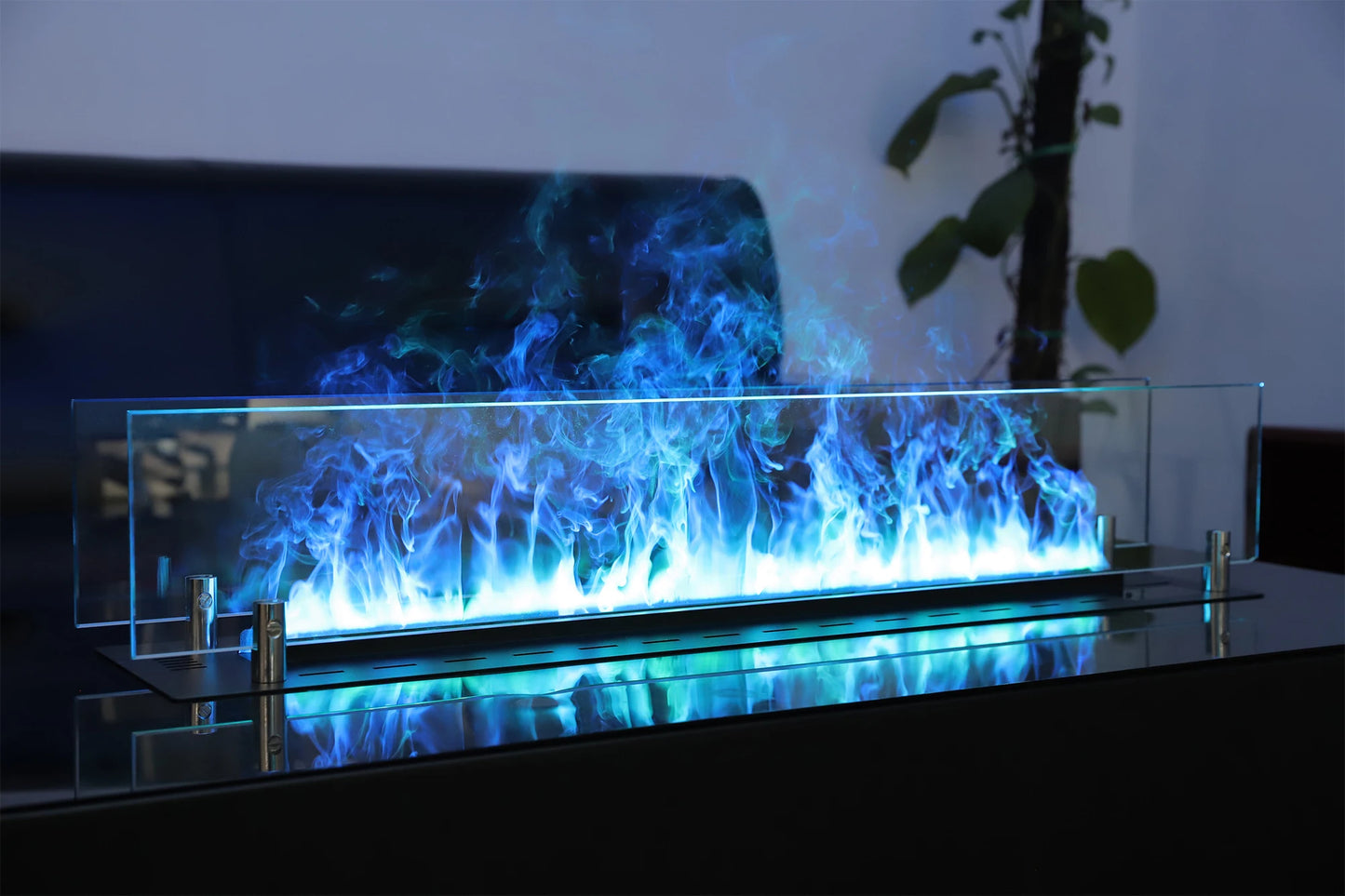 Fire 48 Inch Fireplace Electric Streaming 3d Water Vapor Steam.