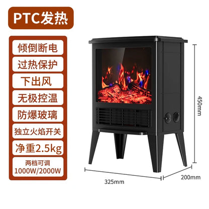 Fireplace heater 3D simulation flame mountain graphene heater household energy-saving electric heater.