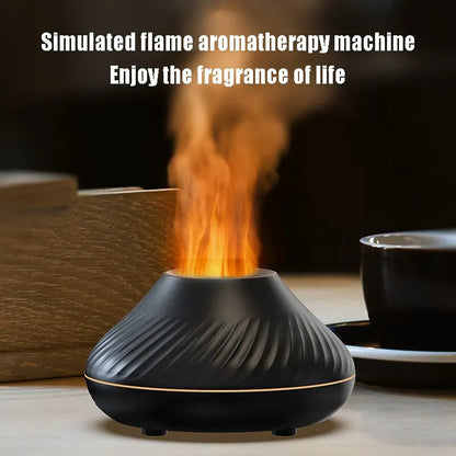 Flame Aromatherapy Humidifier Nordic Desktop Home Style Atmosphere Light High Fog Quiet Small Space and Saving. - Aromatherapy Humidifier