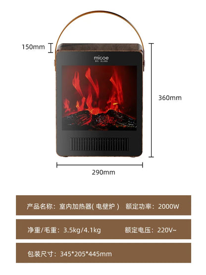 Flame heater
Electric heating
Home office heater
Bathroom heater
Fireplace heater