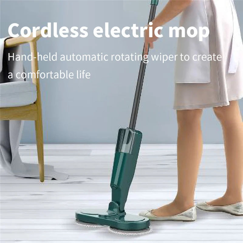 Floor Mop With Sprayer For Cleaning Handheld Wireless Rotary Electric Mop