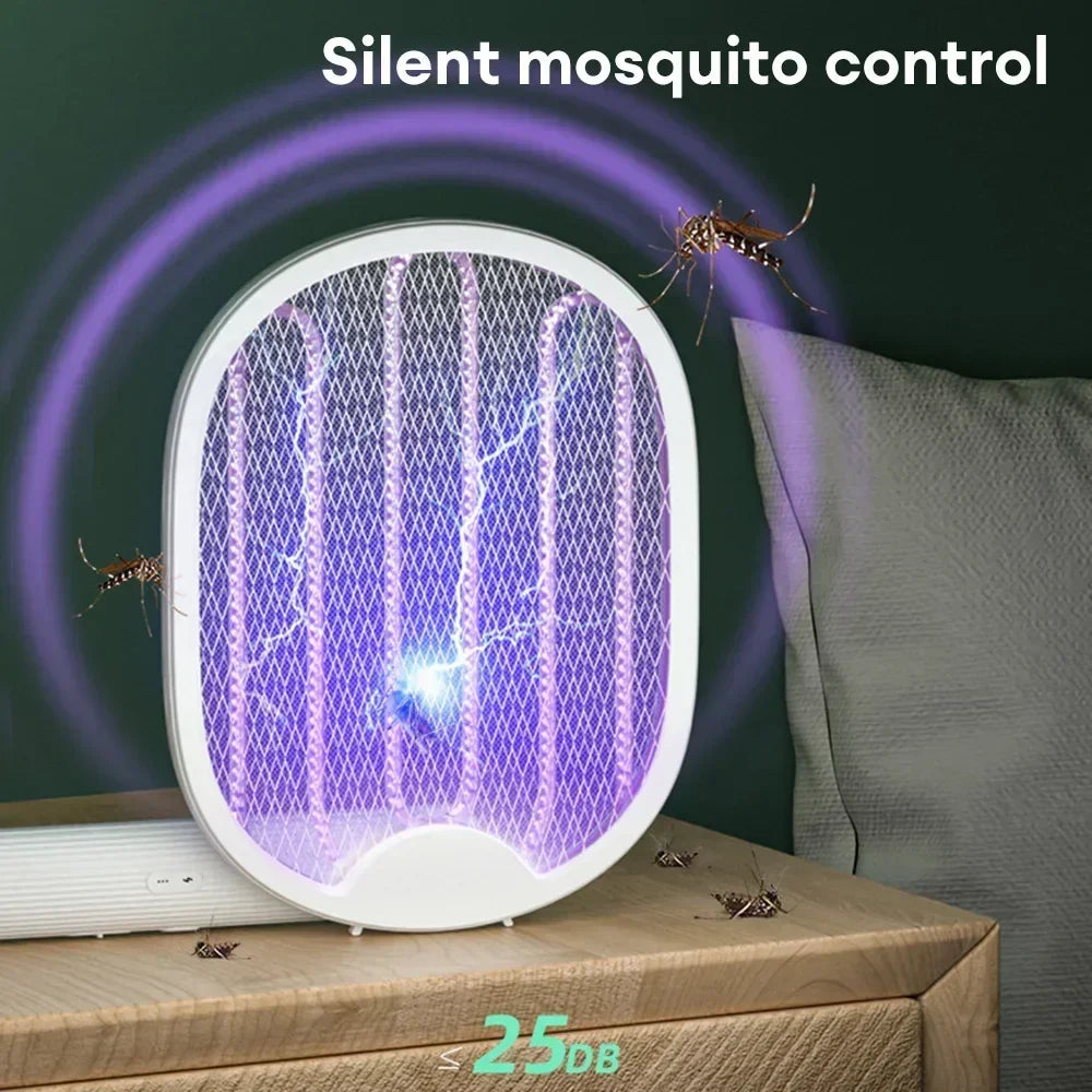 Foldable Electric Mosquito Killer Fly Swatter Trap UV Light Bug Zapper