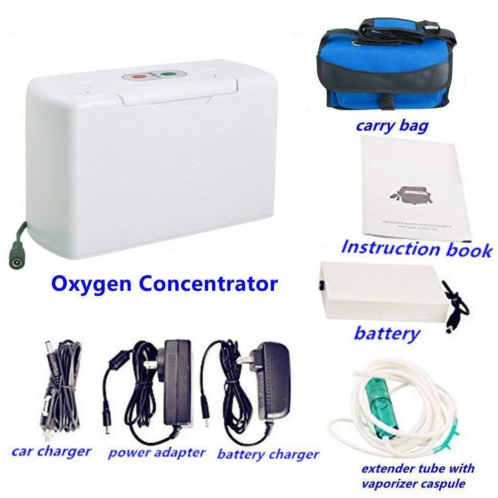 3L Portable Oxygen Concentrator with Battery - Home Travel Car Use