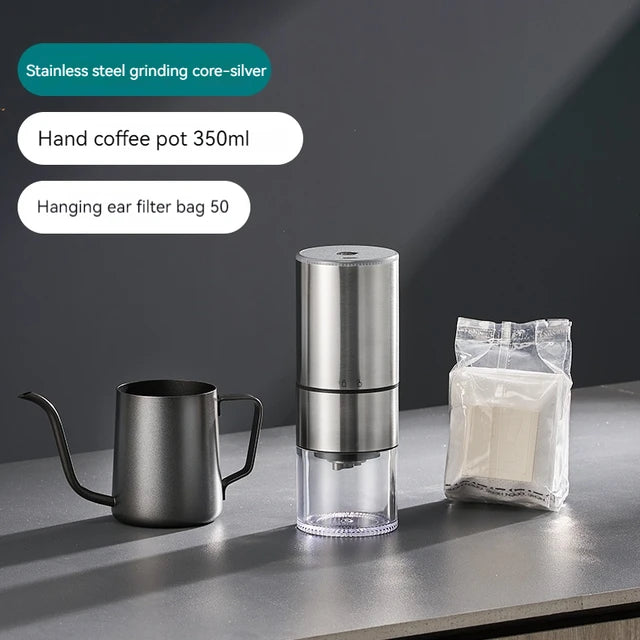 Electric Bean Grinder Stainless Steel Core Portable Bean Grinder

Portable Grinder Coffee Set Filter Bag Filter Cup