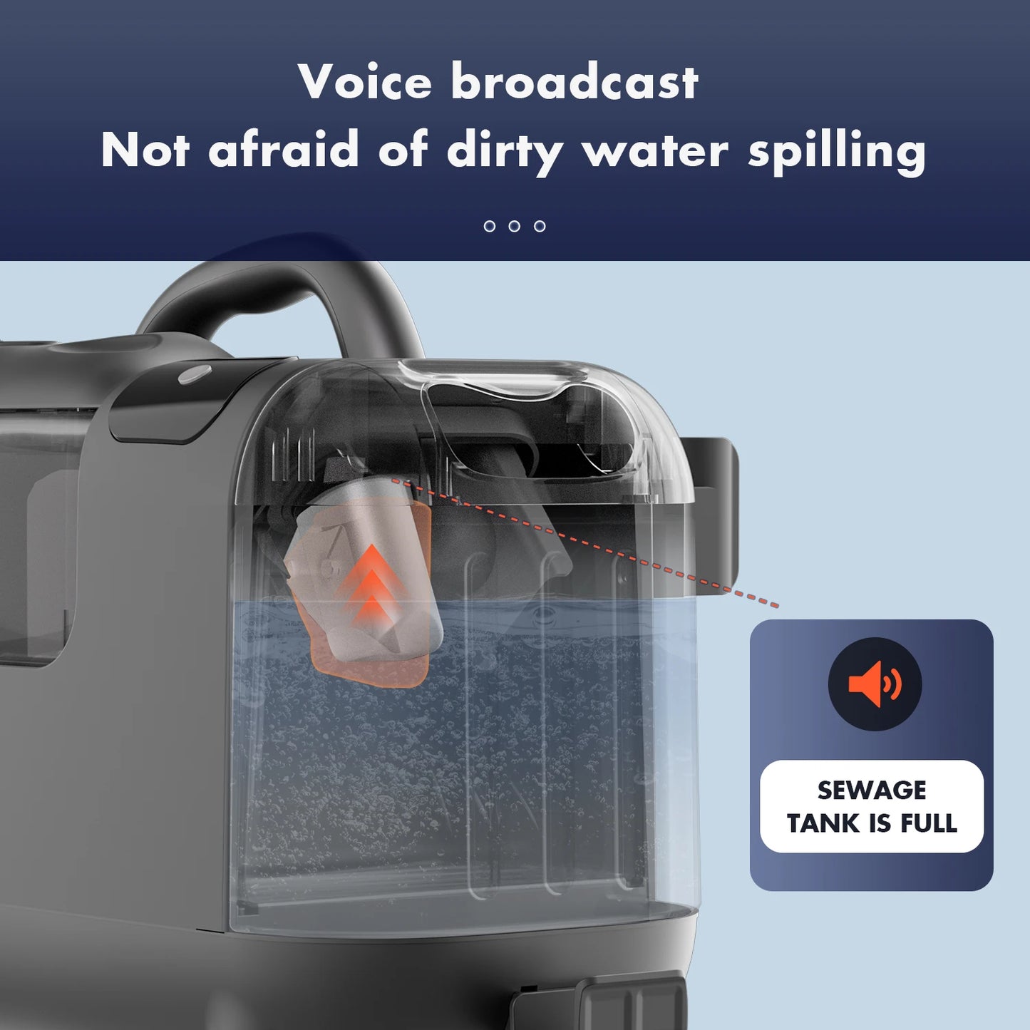 GOOVI 13KPa Suction Steam Spot Cleaner Handheld Spot Vacuum Cleaner