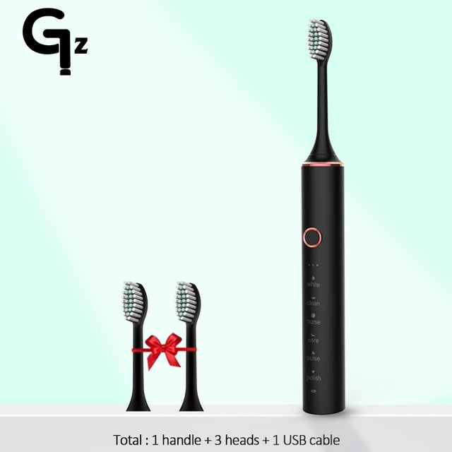 GeZhou Sonic Electric Toothbrush Adult Timer Teeth Whitening Brush 16 Mode USB Rechargeable Tooth Brushes Replacement Heads Gift. 
Toothbrush with Timer and Whitening Brush.