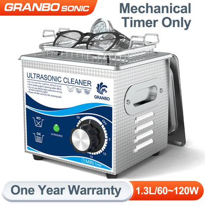 Granbosonic Ultrasonic Cleaner 1.3L 120W
Glasses Jewellery Watches Cleaning
Spare Part Oil Rust Injector Cleaner
Fuel Nozzle Spark Plug Cleaning