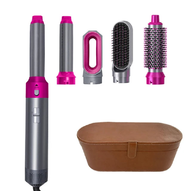 Hair Dryer 5 in 1 Multifunctional Electric Comb Negative Ion StraightComb Curling Iron Detachable Bruening Brush