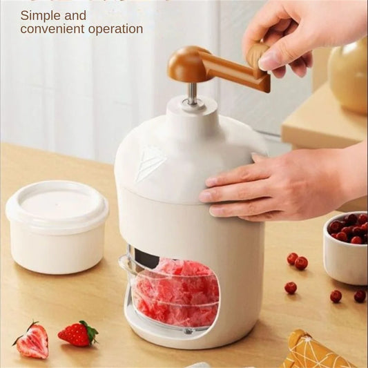 Hand Ice Crusher
Shaved Ice White ABS+Stainless Steel
Houseware Household Hail Machine
Stainless Steel Blade