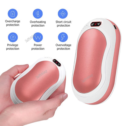 Hand Warmer Sleeves
Stove Warmers
Rechargeable 6000mah Portable Battery 
Double Side Heating
Temperature Display
Handy Warming