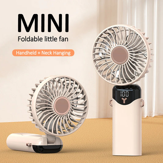 Handheld Mini Fan Electric Portable Little Fan USB Charging Neck Small Pocket Fans for Student Outdoor Travel Camping Air Cooler: Mini Handheld Electric Fan