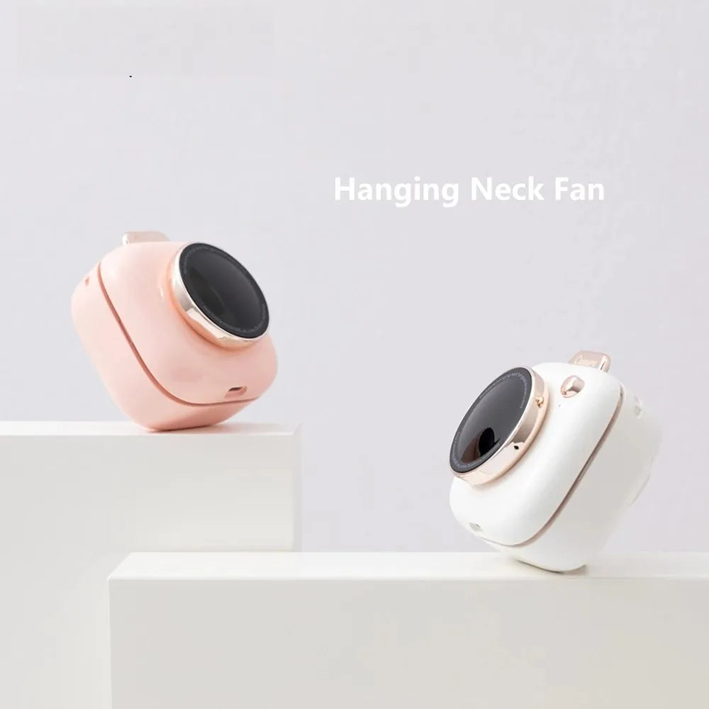 Hanging Neck Fan Mini Cute Pocket Camera Fans Rechargeable Air Cooler Mute 3 Speed Portable Waist Fan For Outdoor.