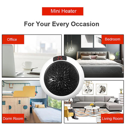 Heating Fan Portable Heater Electric Personal Room Heater Indoor Electric Plug-In Hot Fan Heater For Office Indoor Bedroom.