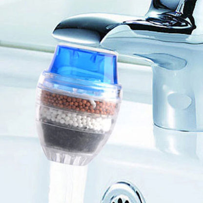 Faucet Water Filter PP+PVC Material Water Purifier Anti Splash Activated Carbon Filter