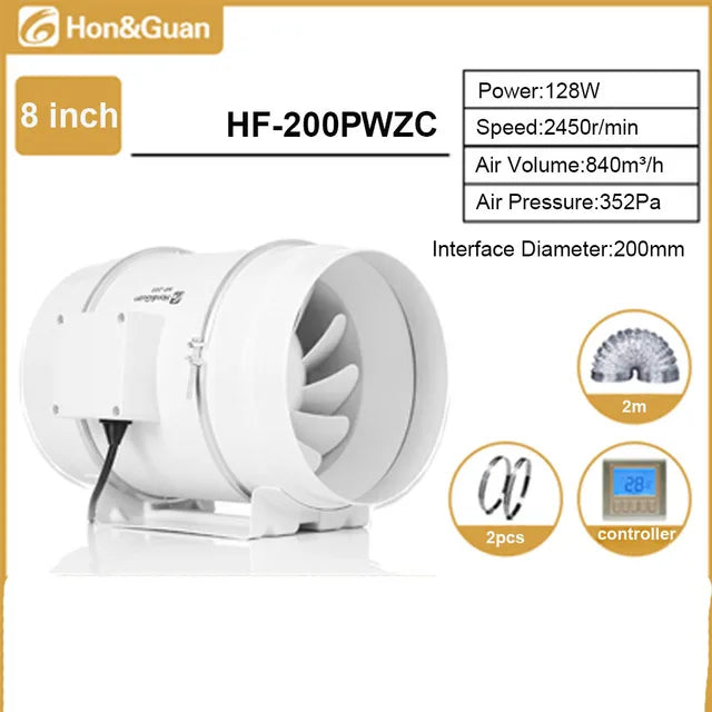 Hon&Guan Silent Inline Duct Fan
Hon&Guan Wireless Control Ventilation Air Extractor
Hon&Guan Bathroom Kitchen Hood Ventilator