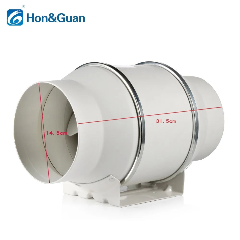 Hon&Guan 6'' Silent Inline Duct Fan