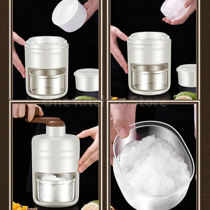 Household Mini Ice Shaver Crusher Snow Cone Portable Manual Crushing Ice Maker DIY Drink Smoothie Ice Block Shredder Machine:
Ice Shaver Crusher Snow Cone Portable Manual Crushing Ice Maker