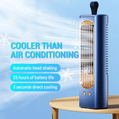 Household Tower Fan 90Â° Circulation Oscillating Quiet Cooling Air Conditioner Portable Standing Floor Desk Bladeless Fan Camping. 

Tower Fan Oscillating Quiet Cooling Air Conditioner.