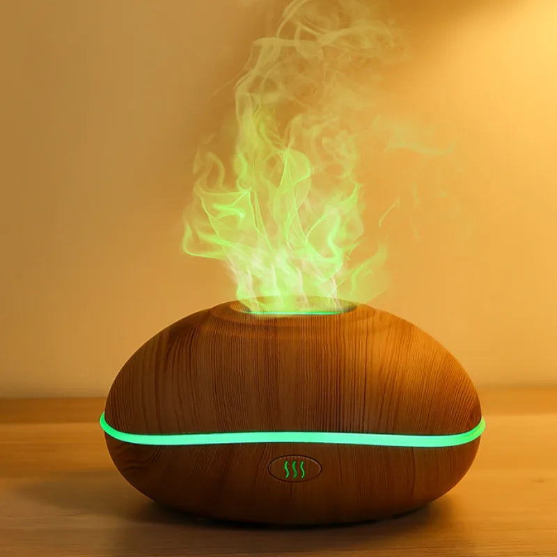 Household Humidifier Ultrasonic Air Humidification Essential Oil Diffuser Color Wood Grain Air Humidifier