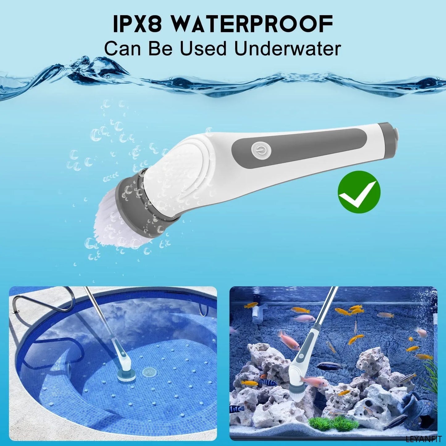 IPX8 Electric Aquarium Cleaning Brush
6 in 1 Fish Tank Scrubber Brush
Type-C Kitchen Bathroom Electric Brush