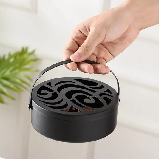 Iron Mosquito Coil Holder with Handle
Hollow Mosquito Coil Box
Home Office Portable Round Incense Burner
Anti-Scald Wrought Box