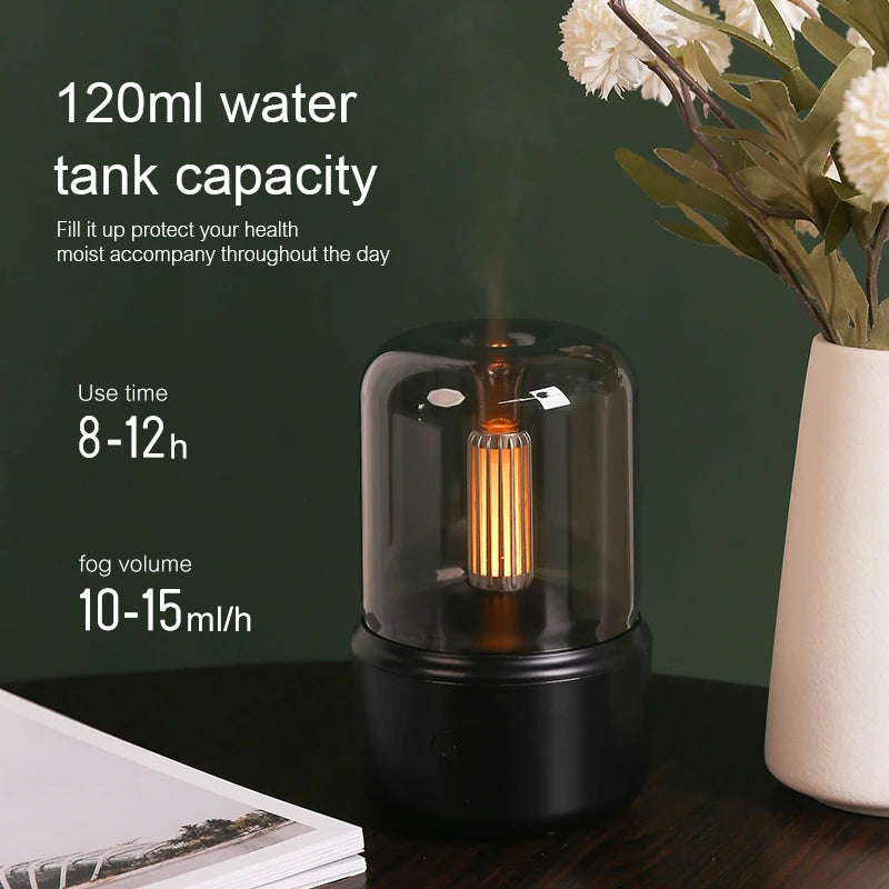 KINSCOTER Portable Mini Aroma Diffuser USB Air Humidifier Essential Oil Night Light