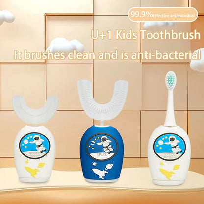 Kids Electric Toothbrush Cute Cartoon Soft Bristles U-Shape Electric Toothbrush