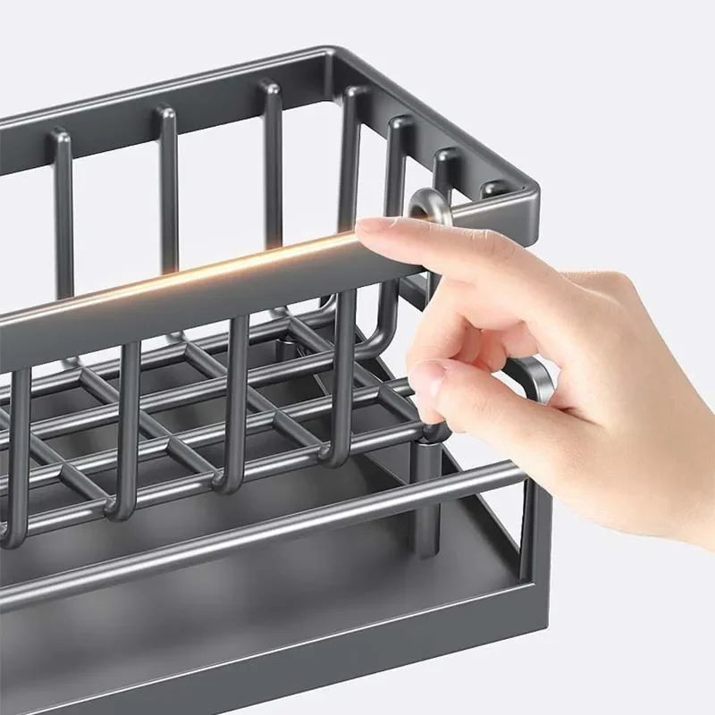 Sink Drain Rack Organizer ABS Plastic Self-draining Sink Shelf Filter Basket