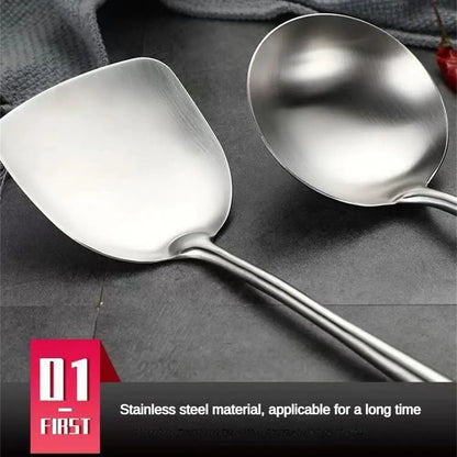 Wok Spatula Iron Tool Set
Stainless Steel Cooking Spatula
Ladle Tool Set for Kitchen