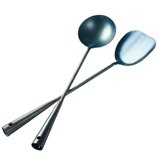 Wok Spatula
Spoon
Chinese Traditional HandMade Iron Spatula Ladle
Wok Tool Set Kitchen Tool
Cooking Accessories