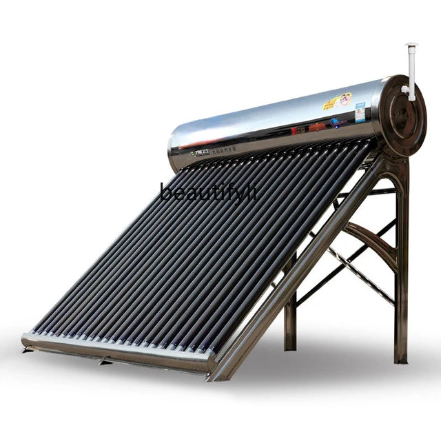 LBX Solar Water Heater Automatic Integrated Stainless Steel Water Tank Purple Gold