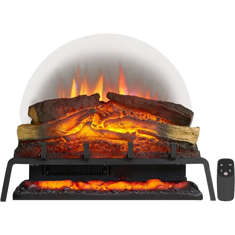 LegendFlame 25" W Free Standing Electric Fireplace Log Set (EF484) 
Fireplace Insert 
Heater 750W/1500W 
Crackling Sound