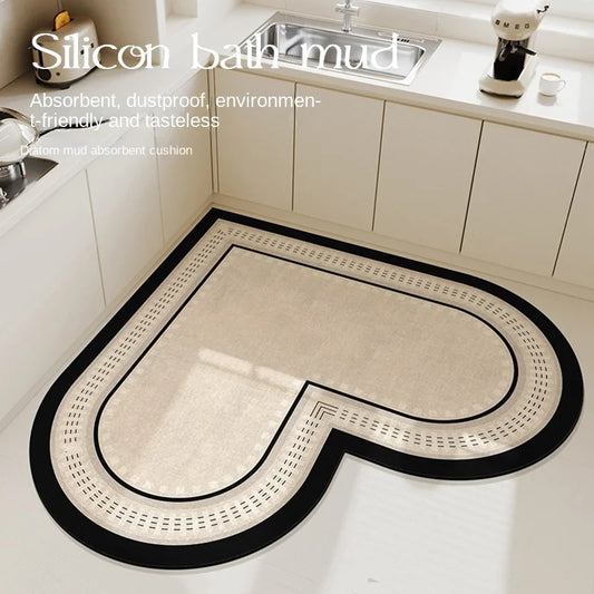 Love Shaped Kitchen Floor Mats
Special Carpet Ins Wind Absorbent Mats
Wipable Non-Slip Anti-Oil Mats