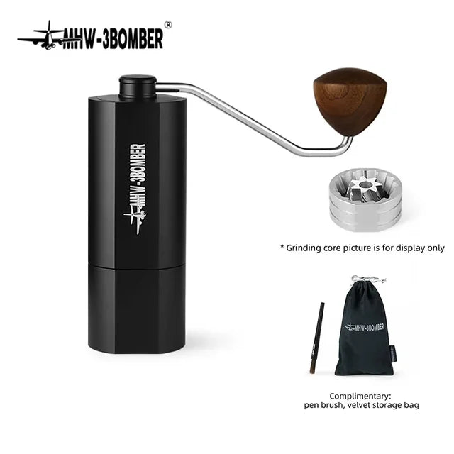 MHW-3BOMBER Manual Coffee Grinder 7 Core Stainless Steel Burr 24 Adjustable Settings Capacity 20g Home Barista Accessories

MHW-3BOMBER Coffee Grinder