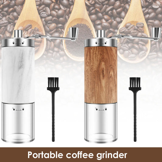 Portable Hand Coffee Bean Grinder With Foldable Handle - Coarseness Adjustable Hand Coffee Grinder