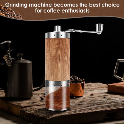 Manual Coffee Bean Grinder with Ceramic Burr Portable Hand Grinder