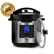 Megachef 6 Quart Stainless Steel Electric Digital Pressure Cooker with Lid. 

Product name: Megachef 6 Quart Stainless Steel Electric Digital Pressure Cooker