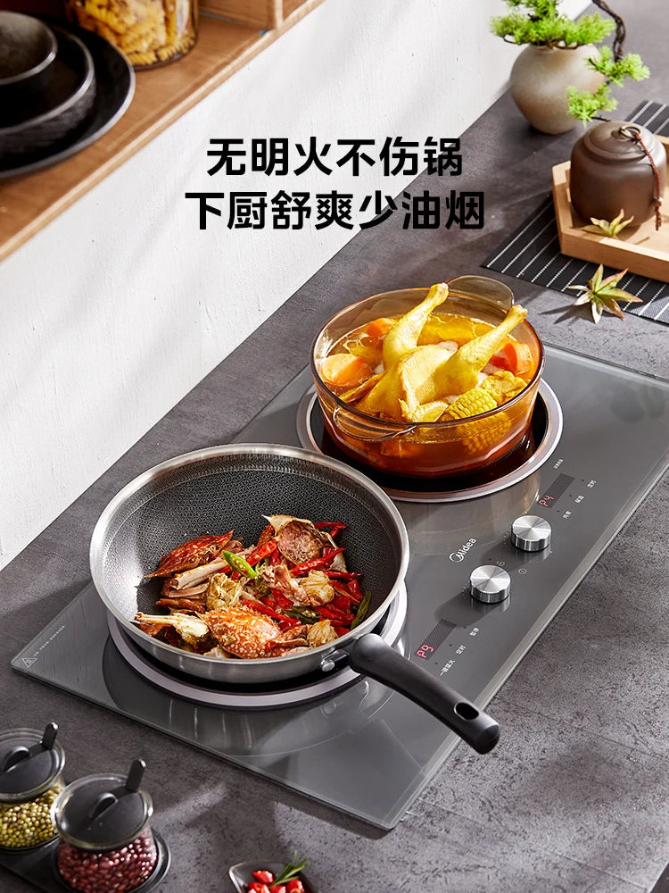 Midea Double Stove Induction Cooker Household Concave 3500W High Power
Cooker Household Concave 3500W High Power
