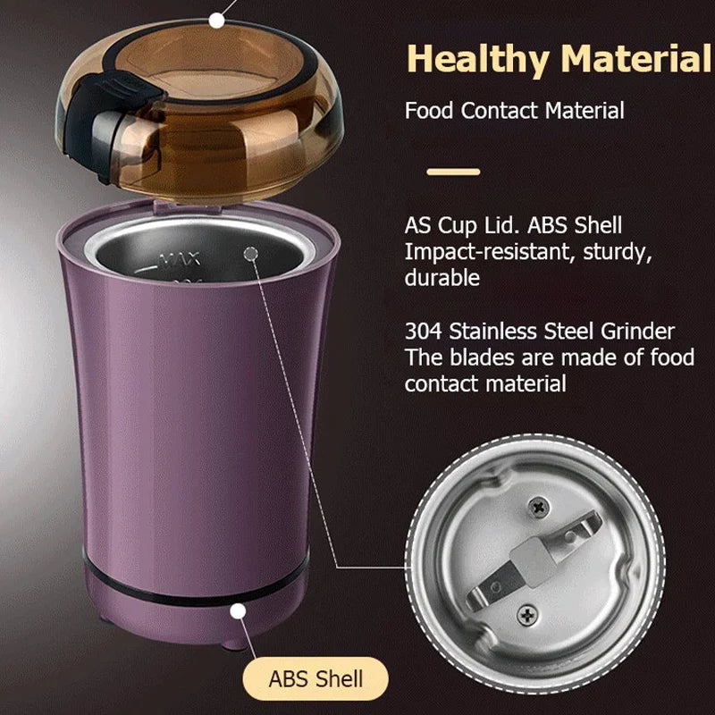 Household Small Grinder
Small Grain Grinder
Coffee Grinder Stainless Steel
Nuts Beans Grains Mill
Herbs Electric Grinding