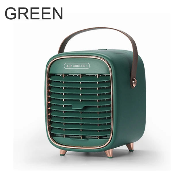 Mini Air Conditioner Portable Air Cooler Home USB Personal Space Cooler Fan Air Cooling Fan Rechargeable Fan Desk.