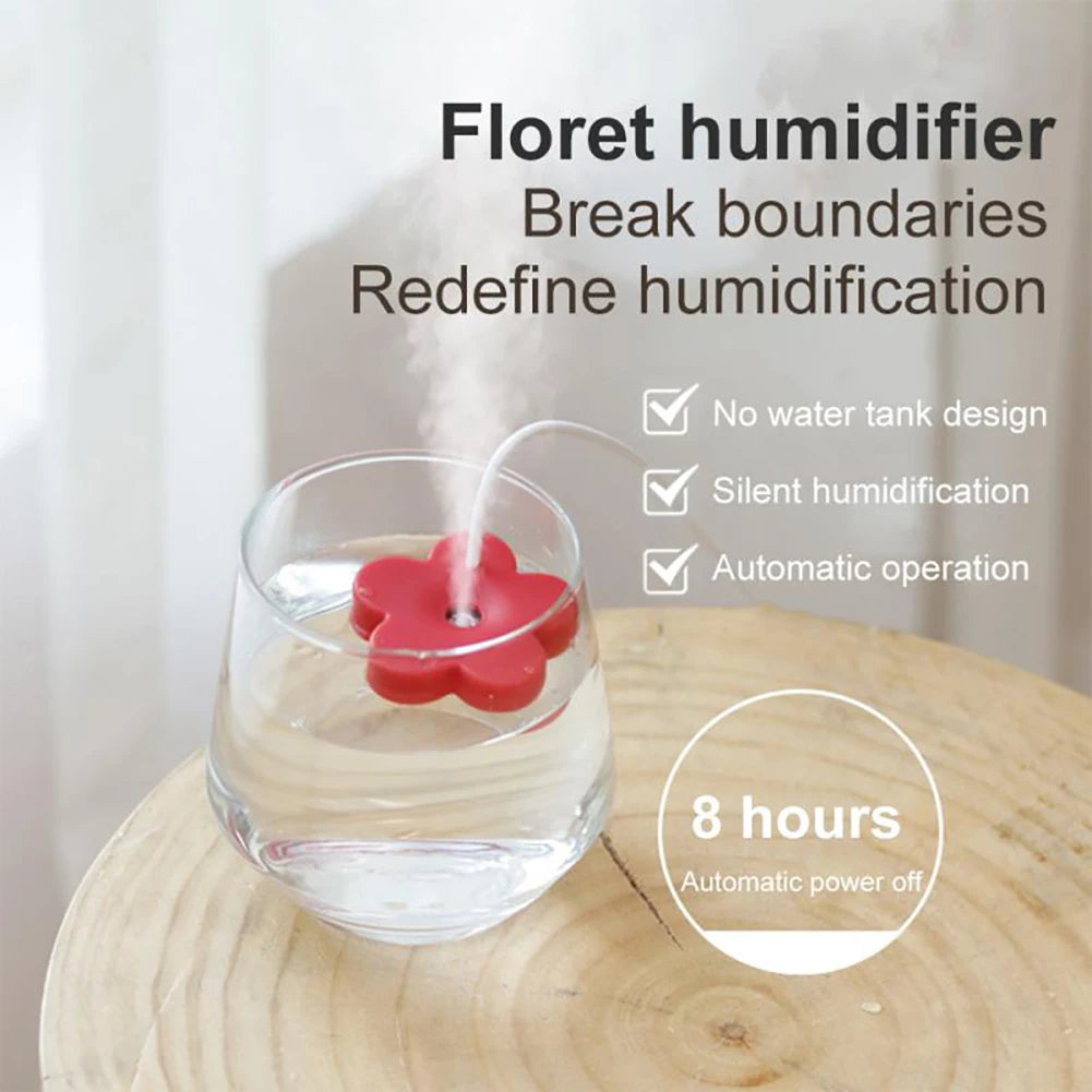 Mini Aromatherapy Humidifier Diffuser Petal Shaped Mist Maker Purifier