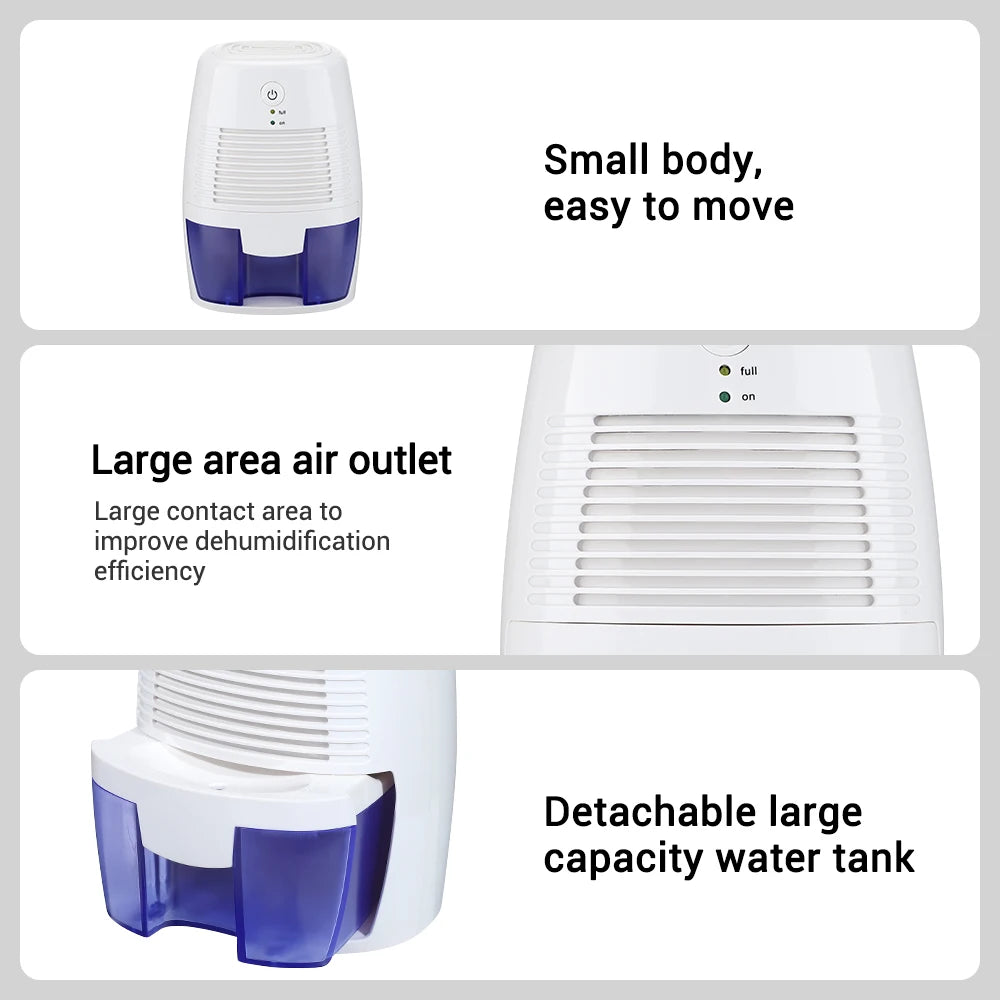 Mini Dehumidifier Air Purifier Air Dryer For Home Room Office Kitchen Closet