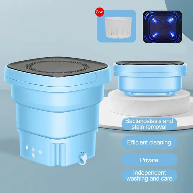Mini Folding Ultrasonic Portable Washing Machine
Portable Turbo Personal Rotating Automatic Cycle Cleaning Washer Dryer Bucket