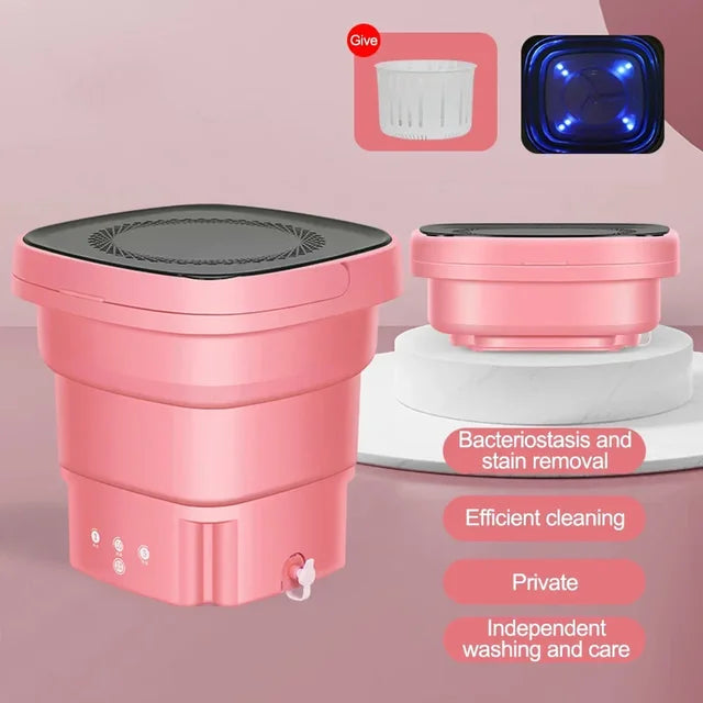 Portable Folding Ultrasonic Washing Machine with Turbo Rotation