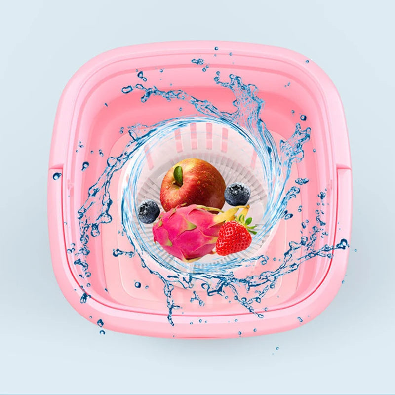 Mini Folding Washing Machine - Portable Touch Button Turbo Personal Rotating Automatic Cycle Cleaning Washer.