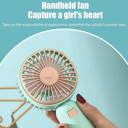Mini Portable Fans Handheld USB Rechargeable Fan Air Cooler Outdoor Travel Hand Fans Summer Lightweight Cooling Fan.