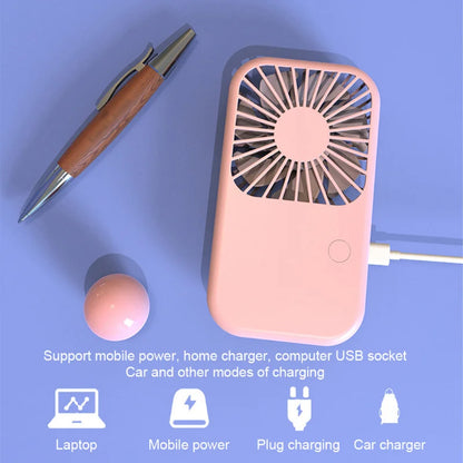 Mini Portable Pocket Fan Cool Air Hand Held Travel Cooling Rechargeable Mini Air Cooler Mini Fans Outdoors Desktop Summer Use.