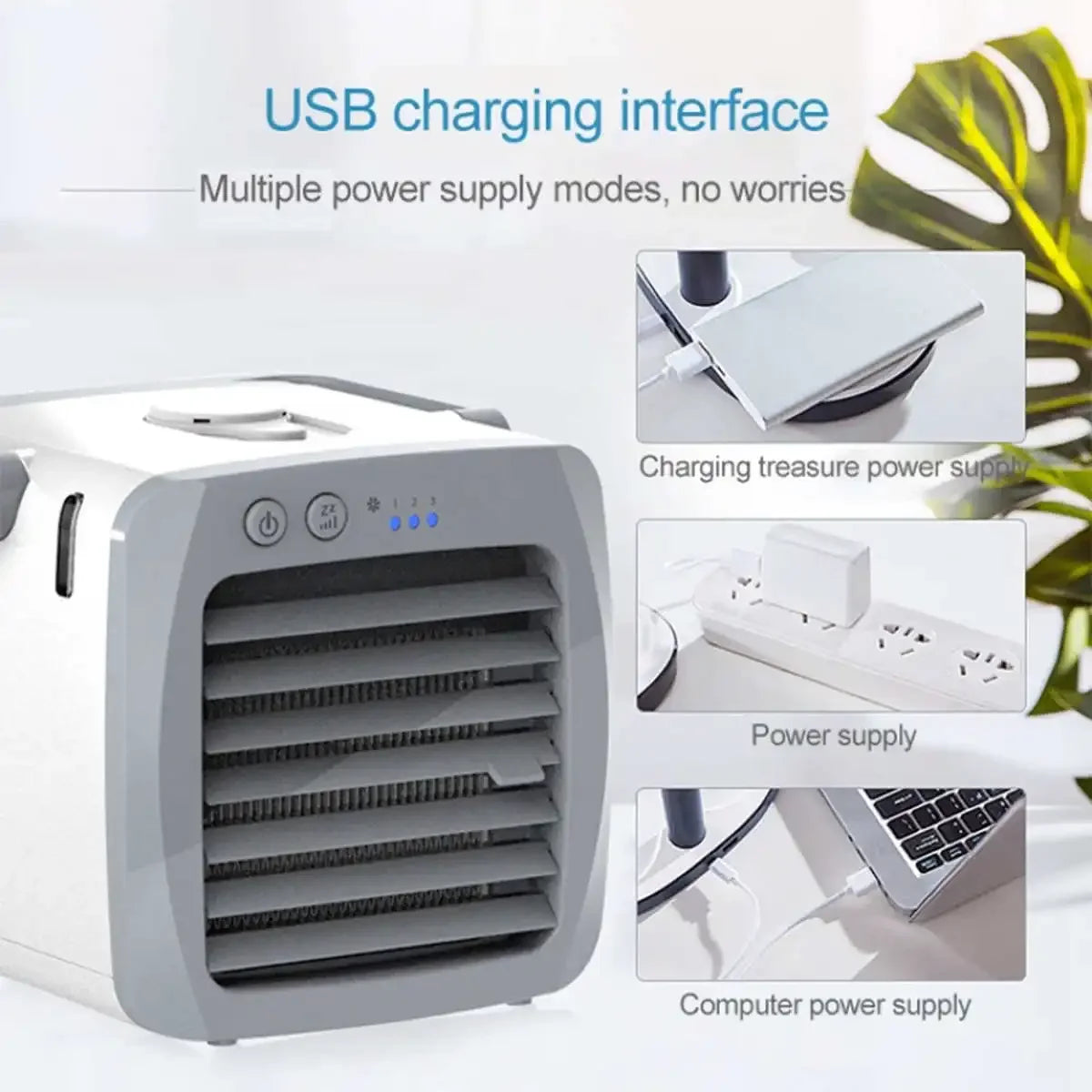 Mini USB Air Conditioner Cooler Humidifier Disinfecting Fan
