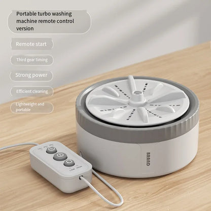 Mini Washing Machine Portable USB Rotating Turbo Fruit Ultrasonic Dishwasher For Clothes Home Kitchen Travel Remote Control